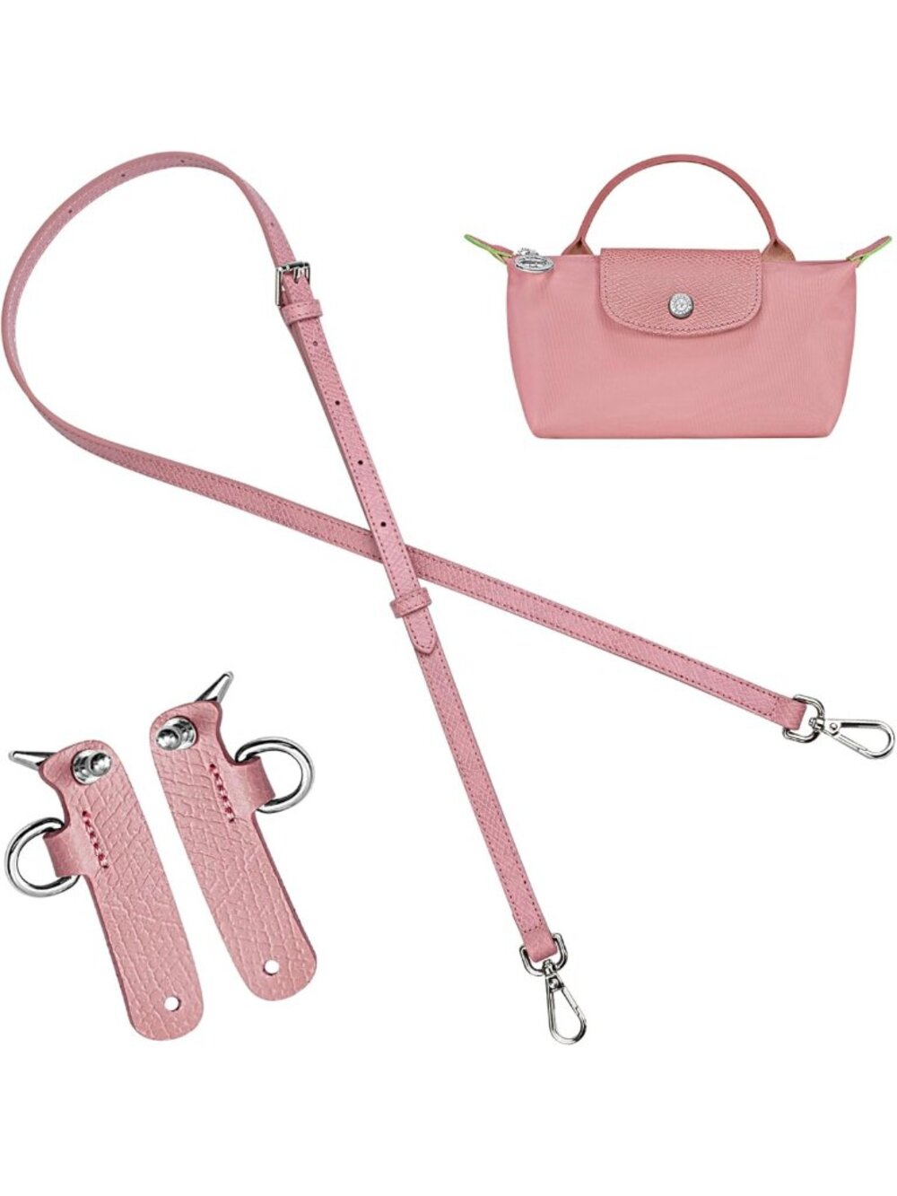Adjustable Leather Crossbody Bag Strap Replacement Kit for Mini Pouch